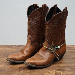 LOREDO Leather Women's Brown Pointed Toe Western Boots